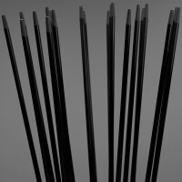 25 Rankstäbe Rundstäbe aus Glasfaser (Fiberglas) Glasfaserstäbe 1 m x 7 mm + 100 m schwarzes Jute Garn + 20 Steckhülsen