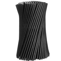 200 FSC® zertifizierte schwarze Strohhalme aus Papier 20cm lang für Kindergeburtstag, Hochzeit, Gartenparty, Cocktail