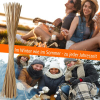 Lagerfeuer Stockbrot Spieße 100 Stück 90cm 6mm Durchmesser