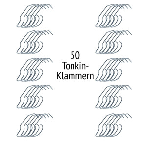 50 Tonkinklammern für Tonkin-Stäbe mit einem...