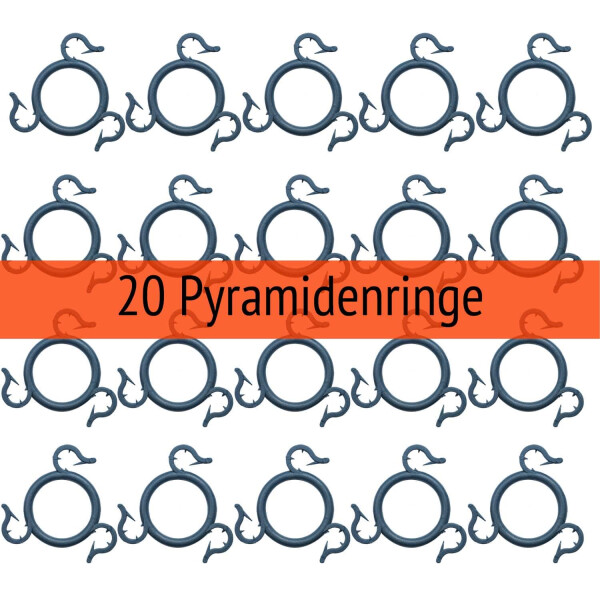 20 Pyramidenringe zum Zusammenstecken von 3 Bambusstäben oder Tonkinstäben mit einem Durchmesser von bis zu ca. 10mm