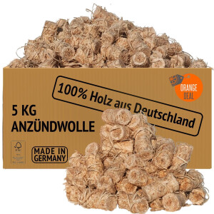 Anzünder aus Holzwolle und Wachs