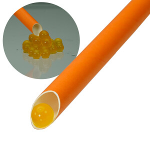 100 gelbe XXL Bubble Tea Strohhalme 12 mm Durchmesser 215 mm lang