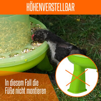 5 Liter Tränke für Hühner grün mit Füßen + 4KG Futterautomat