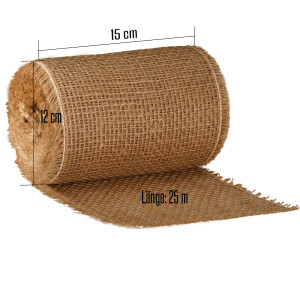 Jute-Streifen 15 cm breit 25 m lang - 125 g/m²