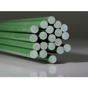 20 grüne Glasfaserstaebe 1 m x 7 mm + 20 Hülsen...