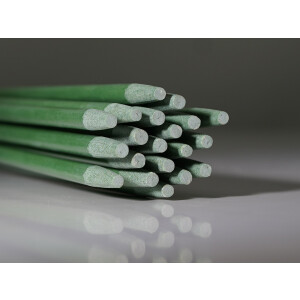 20 grüne Glasfaserstaebe 1 m x 7 mm + 20 Hülsen...