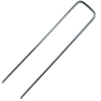 100 rostfreie Erdanker Bodenanker 15 cm lang 3 cm breit 3 mm Ø für Netze, Zelte, Käfige, Tiergehege, Weidezäune, Pflanzenstützen Rankgitter, Planen, Vliesse, Fußballtore, Volleyballnetze