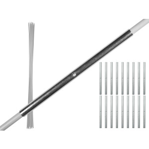 20  weisse Glasfaserstäbe 1 m lang x  Ø 7 mm...