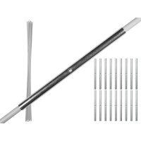 20  weisse Glasfaserstäbe 1 m lang x  Ø 7 mm unverwüstlich + 20 Hülsen für die  Verlängerung der Fiberglasstäbe