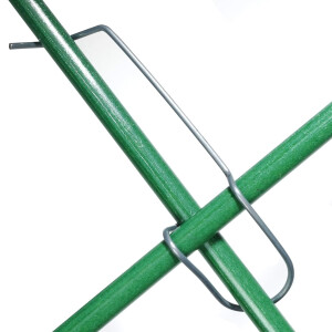 20 grüne unverwüstliche und langlebige Pflanzstäbe aus Glasfaser (GFK) 1 m x 7 mm + 25 Klammern 8-16 mm zum Bau individueller Rankgitter