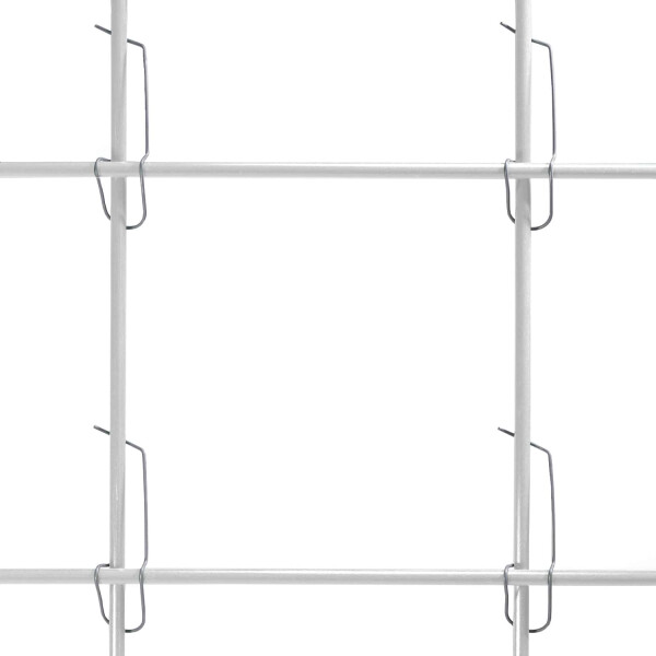 20 weiße  unverwüstliche und langlebige Pflanzstäbe aus Glasfaser (GFK) 1 m x 7 mm + 25 Klammern 8-16 mm zum Bau individueller Rankgitter