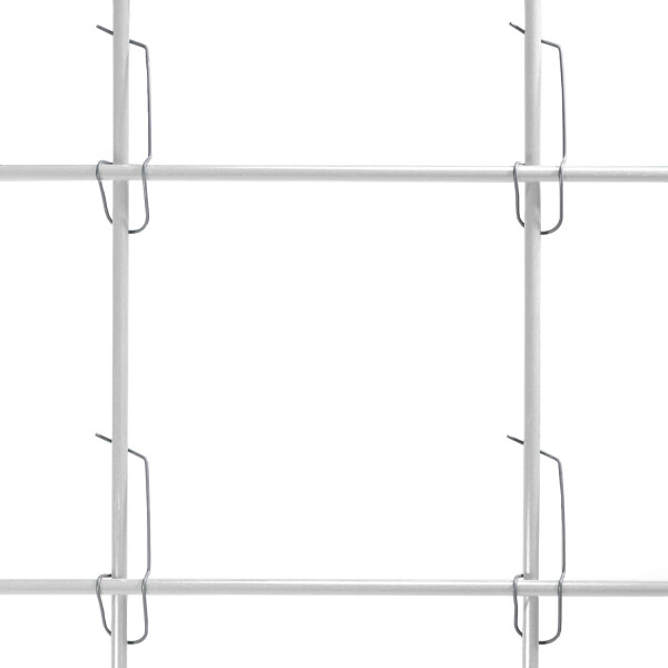 20 weiße  unverwüstliche und langlebige Pflanzstäbe aus Glasfaser (GFK) 1 m x 7 mm + 25 Klammern 8-16 mm zum Bau individueller Rankgitter