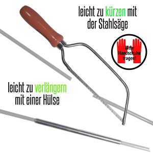 20 weiße  unverwüstliche und langlebige Pflanzstäbe aus Glasfaser (GFK) 1 m x 7 mm + 25 Klammern 8-16 mm zum Bau individueller Rankgitter