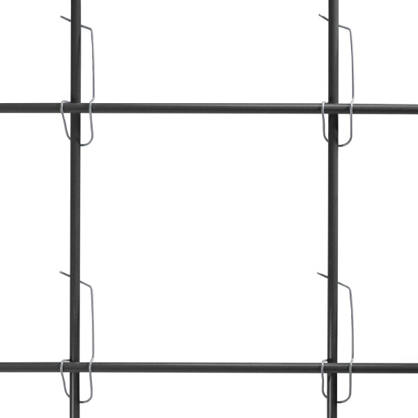20 schwarze  unverwüstliche und langlebige Pflanzstäbe aus Glasfaser (GFK) 1 m x 7 mm + 25 Klammern 8-16 mm zum Bau individueller Rankgitter