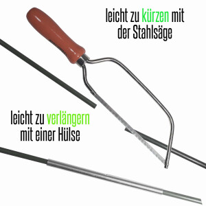 20 schwarze  unverwüstliche und langlebige Pflanzstäbe aus Glasfaser (GFK) 1 m x 7 mm + 25 Klammern 8-16 mm zum Bau individueller Rankgitter