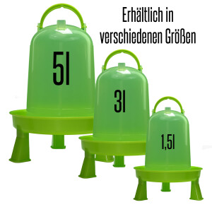 Hühnertränke 5,0L mit Füßen - grün