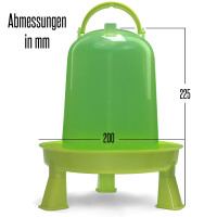 Hühnertränke 1,5L mit Füßen - grün
