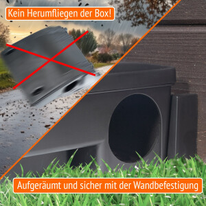 2 X Rattenköderboxen mit schwazem Deckel