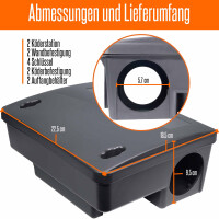 2 Rattenköderboxen mit schwarzem Deckel