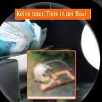 2 Rattenköderboxen mit schwarzem Deckel