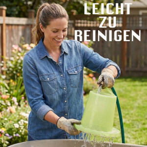 Futterautomat Hühner Rattensicher - Hühnerfutterautomat mit Futterspender für Geflügel, Wachteln - Großer Hühnerfutter Behälter als Futtertrog und Futternapf - Geflügeltränke