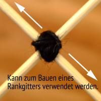 50 Rankhilfen schwarz aus Bambus 50 Stück 90 cm lang 6 mm Ø + 100m Juteschnur schwarz gefärbt